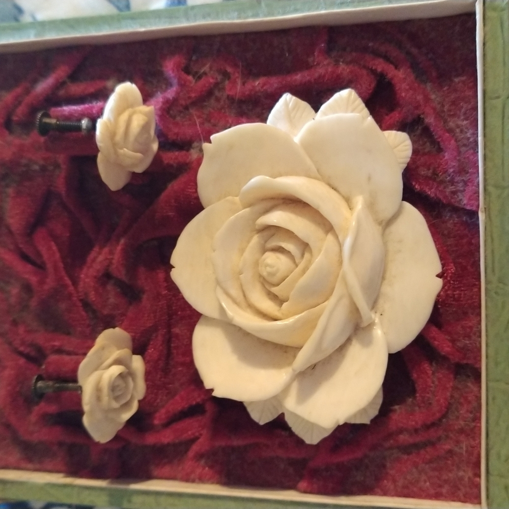 Antique Brooch and Earring Set
